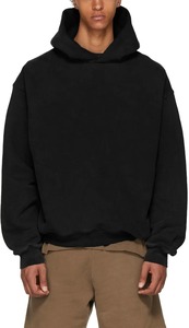 Nouveau design Acide Lavé Lâche Cropped Hoodie pour Hommes 100% Coton Tricoté Solide Motif Street Wear Crop Zip hommes sweats à capuche - Product Image 4