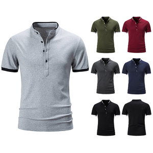 Logo personnalisé Golf pour hommes pour chemises Respirant Séchage rapide O-cou à manches courtes Dobby Fabric Casual Solid Color Custom Made - Product Image 5