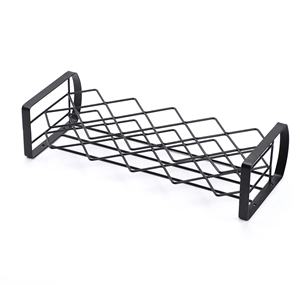 OEM/ODM Porte-épices mural à 3 niveaux monté en coin Fer durable et étanche Conception peu encombrante Finition givrée noire Comprend 18 verres - Product Image 4