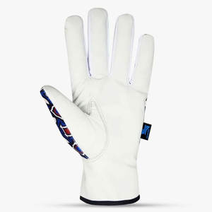 Guantes de seguridad de piel de cabra de grano completo Premium Skatiq de alta calidad, Palma antideslizante para trabajos de jardinería y césped - Product Image 2