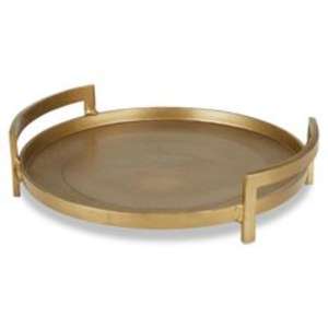 Bandeja de servicio de latón de primera calidad diseñada con motivos reales para una presentación de comedor elegante y sofisticada - Product Image 2