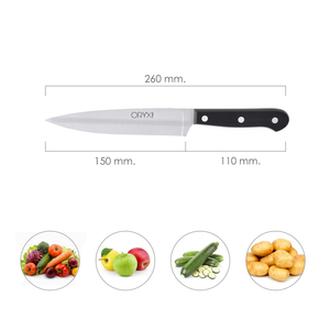Coltello da Verdura Grenoble, Lama in Acciaio Inossidabile, 15 cm, Nero - Product Image 2