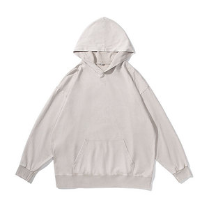 Logo personnalisé Street Hip-Hop 350gsm 100% coton éponge française poids lourd pull uni Vintage lavage à l'acide en détresse respirant - Product Image 4