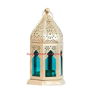 Linternas de vela de Metal de estilo marroquí de primera calidad, colgantes y soportes decorativos con decoración del hogar para fiesta de boda interior y exterior - Product Image 6