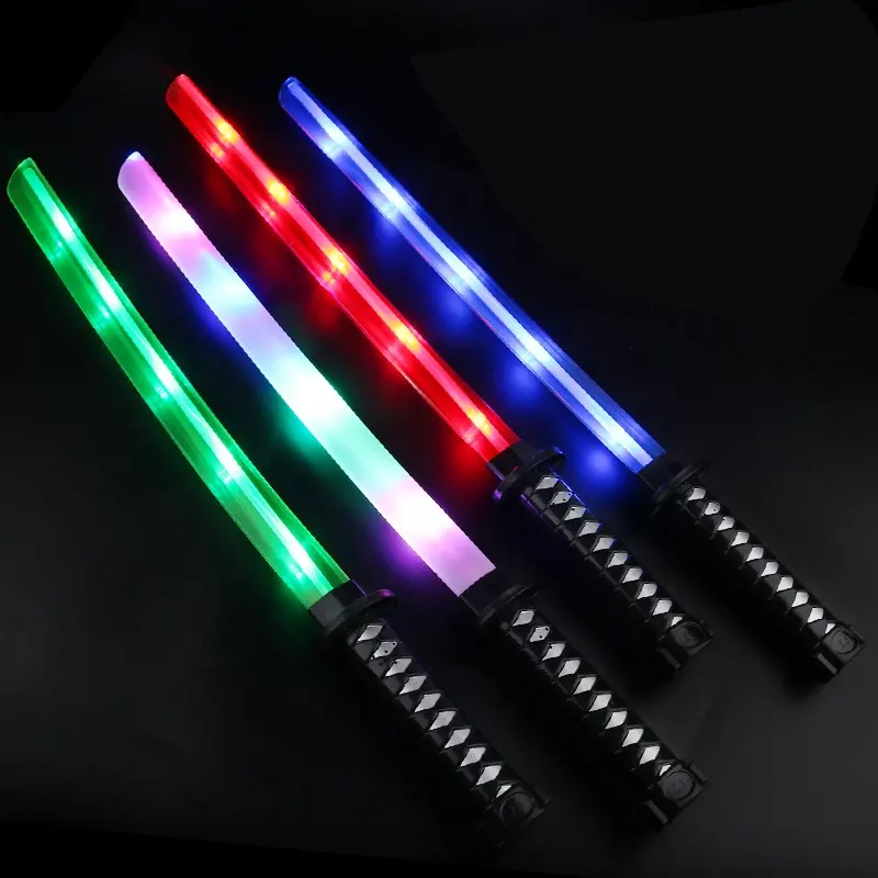 Katana Lightsaber light up kılıç LED ve müzikli ışık-up oyuncaklar çocuklar için, flaş oyuncak kılıç karanlıkta parlayan, eğlenceli ve yenilik