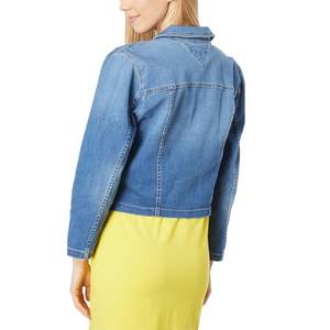 Veste en jean pour femmes, design tendance, mode d'hiver, veste courte en jean de printemps, fournisseur en gros - Product Image 3