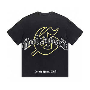 2026 verano venta al por mayor META WEAR diseñador Logo moda manga corta 100% algodón alta calidad Regular Fit hombro caído camiseta hombres - Product Image 6