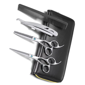 Tijeras de Peluquería Profesionales de Alta Calidad, Acero Inoxidable 4Cr13, Afiladas, para Diestros, Kit de Corte de Cabello con Peine Mediano - Product Image 1