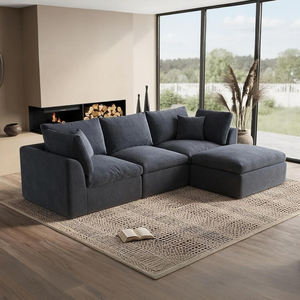 Distribuidor de Dropshipping con Base en EE. UU. Suministra Sofá Seccional en Forma de L de Tres Plazas, Diseño Moderno, Esponja de Villa, MOQ 1 Pieza - Product Image 2