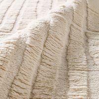 Moderner Handgeknüpfter Elfenbein-Wollteppich Rutschfest Extra Dick Geschnittener Flor Handgefertigter Hochwertiger Teppich für Wohnzimmer