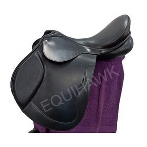 อานม้าภาษาอังกฤษสำหรับกระโดดม้าต้นไม้พลาสติกอ่อนสไตล์ตะวันตกที่มีที่นั่งโรงงานและแผ่นรองเข่าหรูหราหนังม้า - Product Image 2