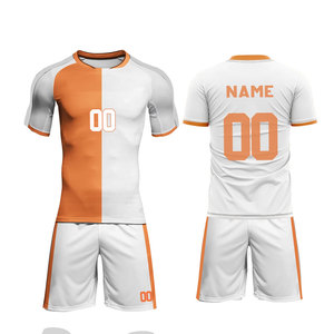 Conjunto de Uniforme de Fútbol Personalizable para Verano, Unisex, Transpirable, Ligero, de Secado Rápido, Cuello en V, Poliéster, OEM - Product Image 1