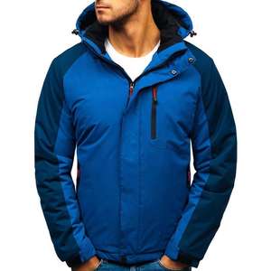 Veste bomber d'hiver softshell grande taille pour homme, coupe-vent, style décontracté, tissu zippé - Product Image 1