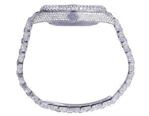 Por encargo VVS Moissanite diamante Acero inoxidable Baguette en el dial Iced Out reloj de pulsera automático Hip Hop Bling moda de lujo - Product Image 4