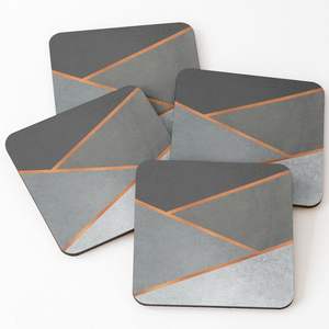 Sous-verres de style classique Tapis et tampons carrés en bois laminé MDF imprimés sur mesure pour boissons - Product Image 1