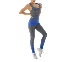 ชุดฟิตเนสของผู้หญิงเสื้อออกกำลังกายกางเกงเก้าจุดสีชุดออกกำลังกายยืดหยุ่นสุดๆสำหรับผู้หญิง - Product Image 5