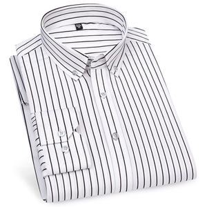 Chemise habillée à fleurs pour homme, professionnelle, décontractée, de bureau, à double boutonnage, anti-boulochage, personnalisable, manches longues, boutonnée - Product Image 3