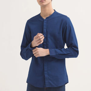 Camisa de algodón informal de alta calidad para hombre, transpirable, cómoda, de Color sólido con cuello levantado, hecha en Pakistán para la temporada de primavera - Product Image 6