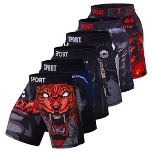 Pantalones Cortos Personalizados de Secado Rápido y Cintura Media para Hombre, Pantalones Cortos con Abertura Lateral Alta, Estampado por Sublimación para Deportes, Muay Thai, Boxeo y Lucha Libre de Artes Marciales - Product Image 1