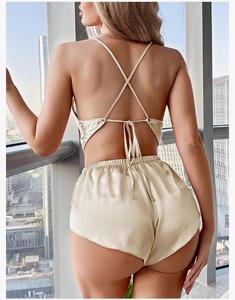 ชุดนอนผ้าไหมเซ็กซี่เซ็ตชุดชั้นในสำหรับเด็กผู้หญิงและผู้หญิงมีกางเกงขาสั้นสำหรับฮันนีมูน100% - Product Image 5