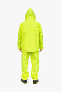 Ensemble de vêtements de travail imperméables réfléchissants à haute visibilité, veste et pantalon légers et durables pour l'industrie et les activités de plein air, approvisionnement en gros - Product Image 4