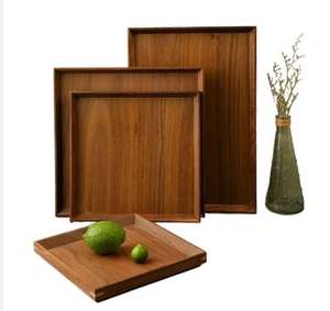 Nueva llegada Bandeja de madera de diseño Bandeja de servicio de forma rectangular con calidad superior para proveedores de restaurantes de hoteles - Product Image 2