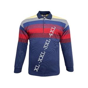 เสื้อยืดแขนยาวลายทางทรงปกติสำหรับผู้ชาย เสื้อผ้าลำลองสำหรับออกกำลังกาย ผ้าถัก ระบายอากาศได้ดี นุ่ม สบาย คุณภาพดี พิมพ์ลาย - Product Image 2