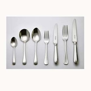 New Customize Silver Plated Flatware Food Elegant Stainless Steel With Hammered Solid Designer Handle Flatware Cutlery - Product Image 1
