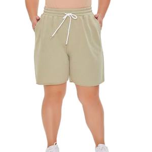 Pantalones cortos transpirables de moda para mujeres adultos-100% algodón cintura elástica opciones personalizables - Product Image 2