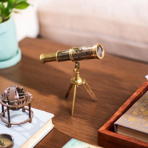 Telescopio de latón vintage con soporte de trípode, decoración náutica, óptica funcional, regalo perfecto para exploradores, coleccionistas - Product Image 6