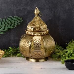 Lanterne porte-bougie marocaine moderne en fer forgé, faite à la main, populaire et très vendue, décorations de table pour la maison Ramadan 2026 - Product Image 1