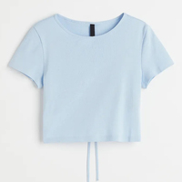 Tops cortos de verano a la moda para mujer, camisetas sexis con estampado de letras, ropa de calle de punto de poliéster y algodón, gran oferta