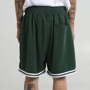 Short de basket-ball personnalisé de style vintage pour hommes avec poches latérales côtelées 100% coton Sportswear Streetwear OEM Activewear fournisseur - Product Image 3