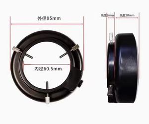 Lampe à anneau réglable 5500K 6500K diamètre intérieur 60.5mm pour adaptateur de AC110V-240V de <span class=keywords><strong>microscope</strong></span> stéréo industriel - Product Image 2
