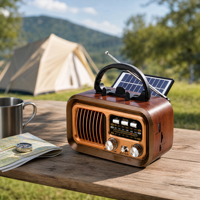 Radio portable solaire AM FM SW RAISENG R-68BT R-68BTS, radio rechargeable, lecteur MP3 USB TF, OEM d'usine