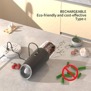 Juego de Molinillos Eléctricos Inteligentes para Sal y Pimienta, Gran Capacidad, Grosor Ajustable, Recargables por USB, para Cocina, Hogar y Barbacoa - Product Image 4