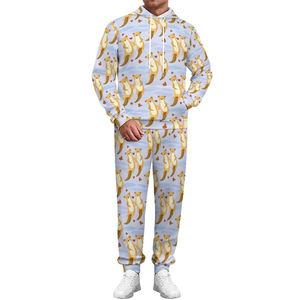 Ensemble de survêtement décontracté pour homme Hiver 2025, couleur unie, logo personnalisé imprimé, 100% coton, taille XXL, polaire coupe-vent, écologique, OEM - Product Image 1