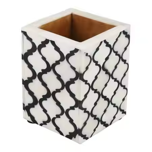 Porte-stylo carré en incrustation d'os de qualité supérieure et support Design unique pour l'élégance et le style par saniya handicraft - Product Image 3