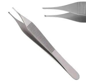 Pinzas Microquirúrgicas Adson de 6 Pulgadas, 1x2, Dientes de Rata, Punta Fina, Rectas, Instrumento Quirúrgico Manual, Aprobado por CE e ISO, Marca Privada OEM - Product Image 1
