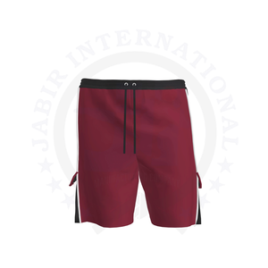 Pantalones cortos de tela de malla con bolsillo de entrenamiento y dobladillo dividido de Color sólido transpirable personalizado de 4 pulgadas, pantalones cortos de poliéster 100% para hombres - Product Image 1