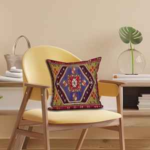 หมอนพิมพ์ลายดอกไม้สไตล์โบโฮ - ของตกแต่งบ้านที่มีสีสันสดใส, 8"x8" - 20x20 ซม. - Product Image 2