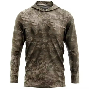 Sudadera con capucha de pesca de manga larga UPF 50 de alta calidad, 100% poliéster, secado rápido, impermeable y protección solar, impresión por sublimación - Product Image 4