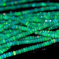 Nouvelle tendance vert opale éthiopienne à facettes Rondelle forme perles de pierres précieuses en vrac brin octobre pierre de naissance en gros bijoux perles