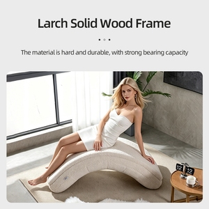 Sillón Reclinable Kino <span class=keywords><strong>Sherpa</strong></span> Hecho a Mano con Estructura de Madera Sólida para Sala de Estar o Dormitorio, Sillón Multifuncional Tipo Nube - Product Image 2