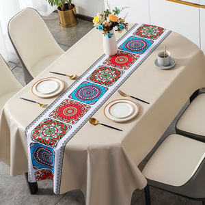Wholesale Ethnic Wind <strong>Oval</strong> Tablecloth Waterproof Anti-oil Anti-scalding PVC Tablecloth Coffee <strong>Table</strong> <strong>Cloth</strong> - Product Image 4