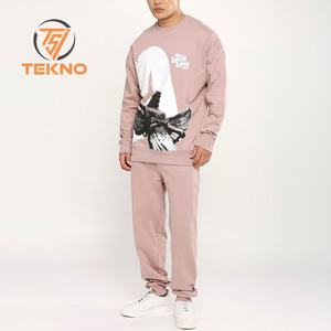 Vente en gros sur mesure 100% coton vêtements d'hiver pour hommes survêtement de haute qualité vêtements de ville ensemble de survêtement pour hommes en vente - Product Image 4
