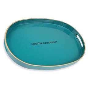 Fer personnalisé multi-usages organisateur commode plateau ovale plateau de service décoratif pour la maison aliments chocolat affichage restaurants - Product Image 1