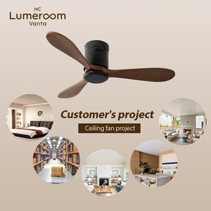 USA In Stock 42 Inch Solid Wood <b>Ceiling</b> <b>Fan</b> No Light Quiet DC Motor <b>Remote</b> <b>Control</b> for Bedroom Living Room - Product Image 4