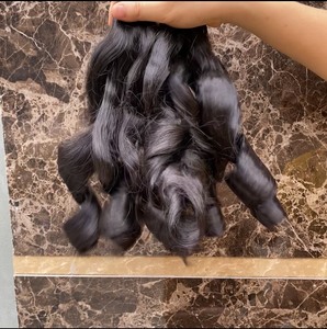 Mechones de cabello Natural vietnamita hinchable, cabello humano 100% de cutícula, precio al por mayor - Product Image 3