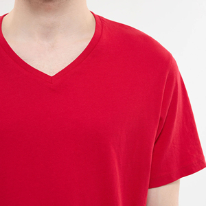 Camiseta Unisex de Corte Holgado con Cuello en V - Color Personalizado Poliéster/Algodón Transpirable Ligero Suave Cómodo Antiarrugas de Secado Rápido - Product Image 3